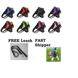 Doggy Chest Harness w/ FREE 5' Leash and Patch size xs - XXL FAST SHIPPER